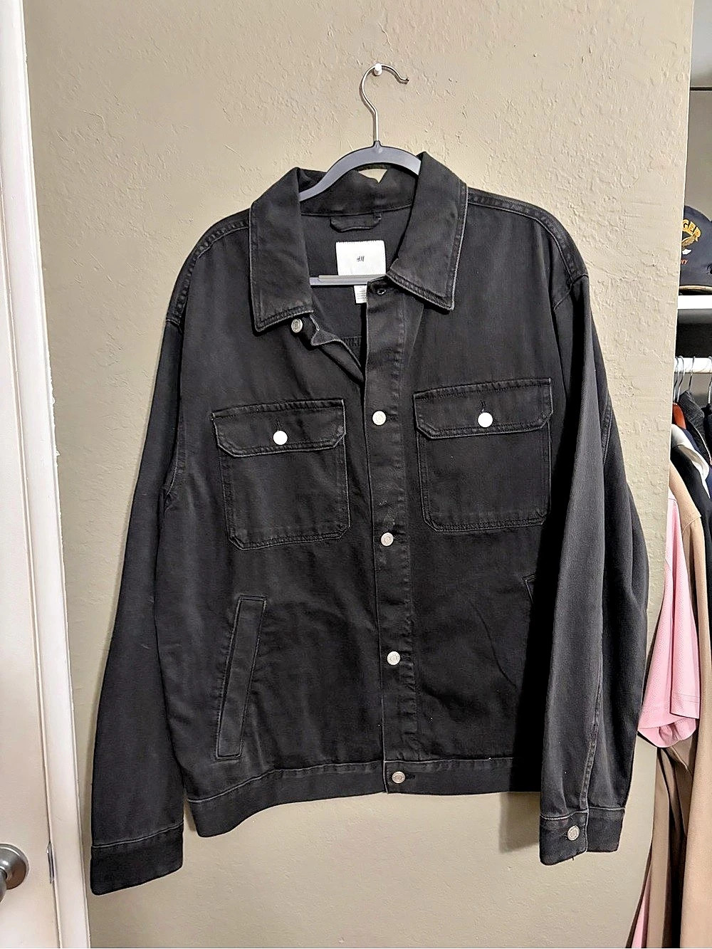 H&M Black Jean Jacket Size XS